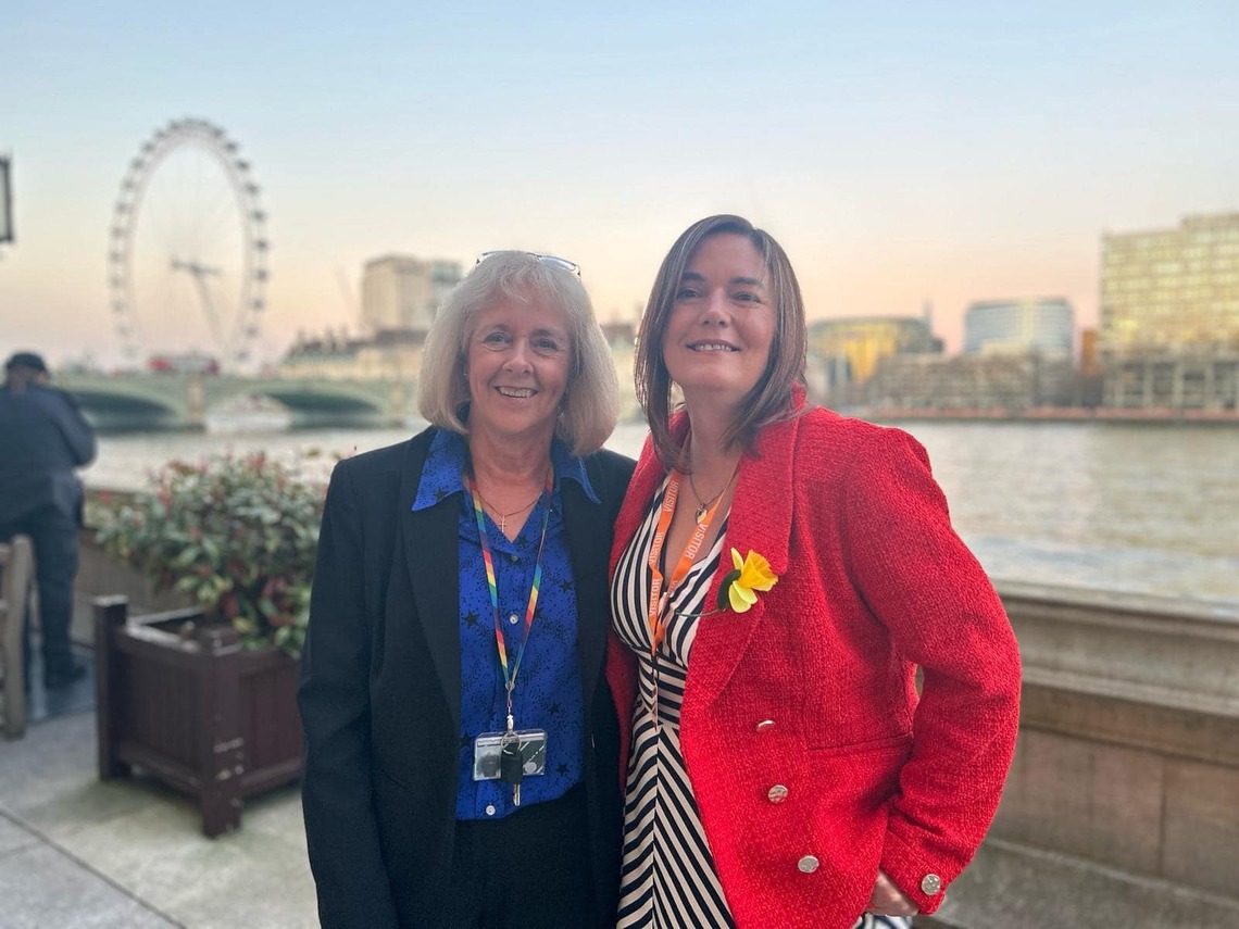 Chair and Ruth at Parliament