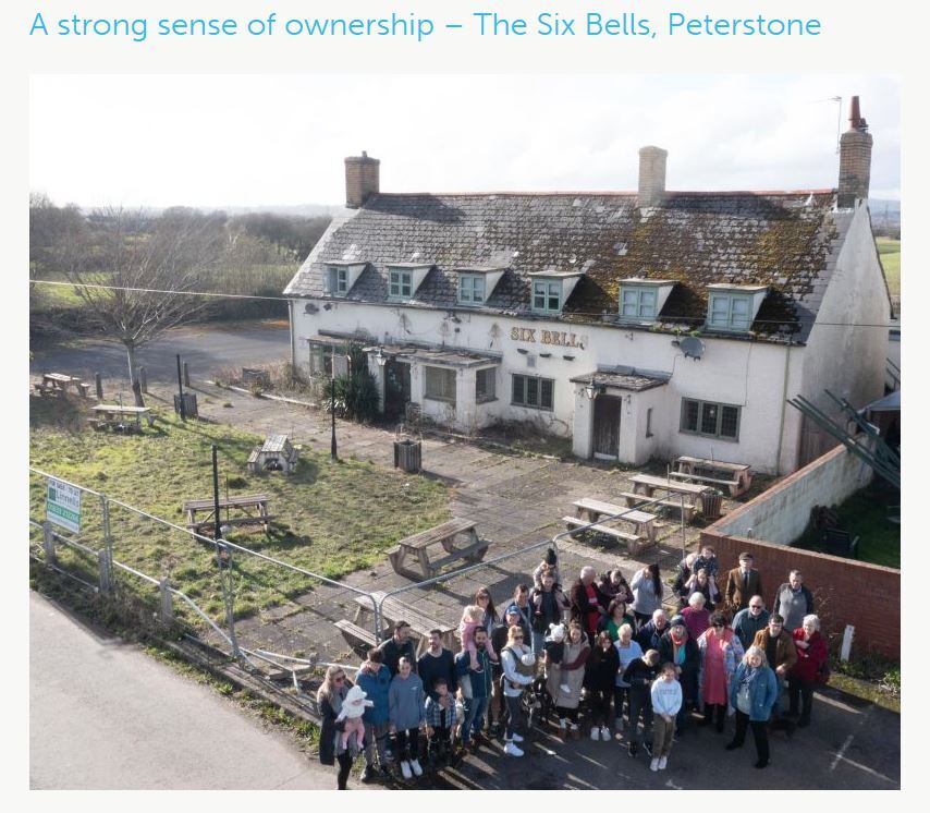 Six Bells Inn Gwent landscape and the community